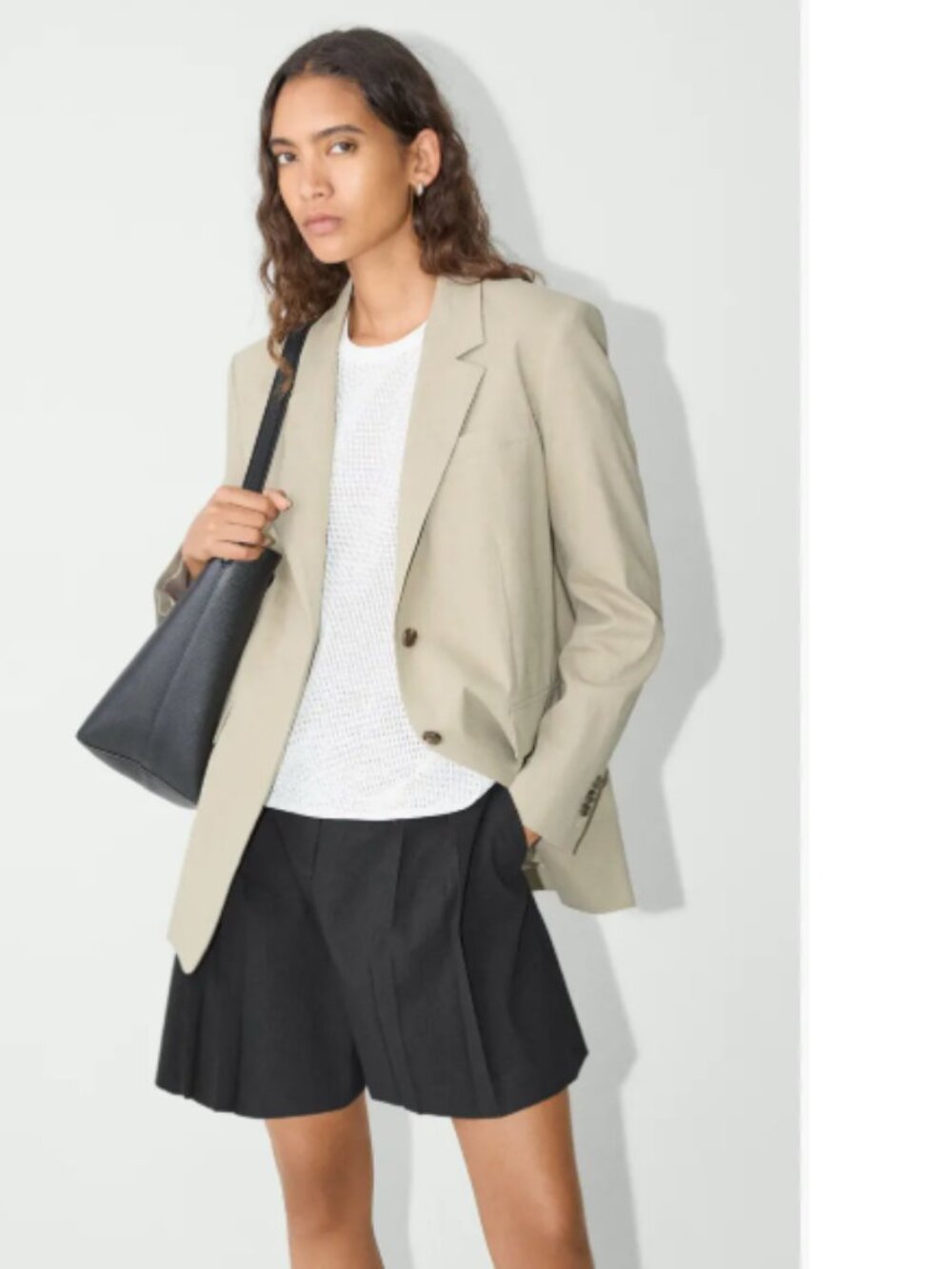 New Theory Relaxed Single-Breasted linen blend Jacket